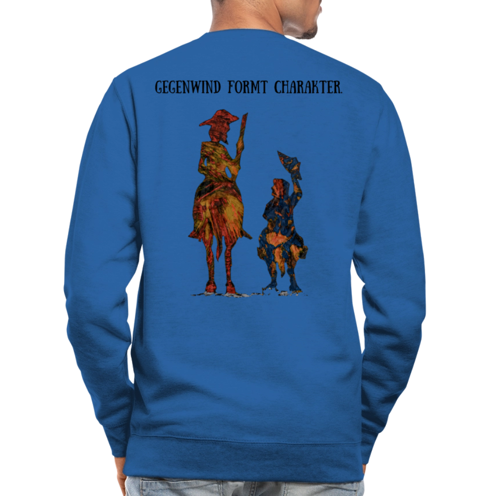 Unisex Pulli Don Quixote Backprint - Royalblau