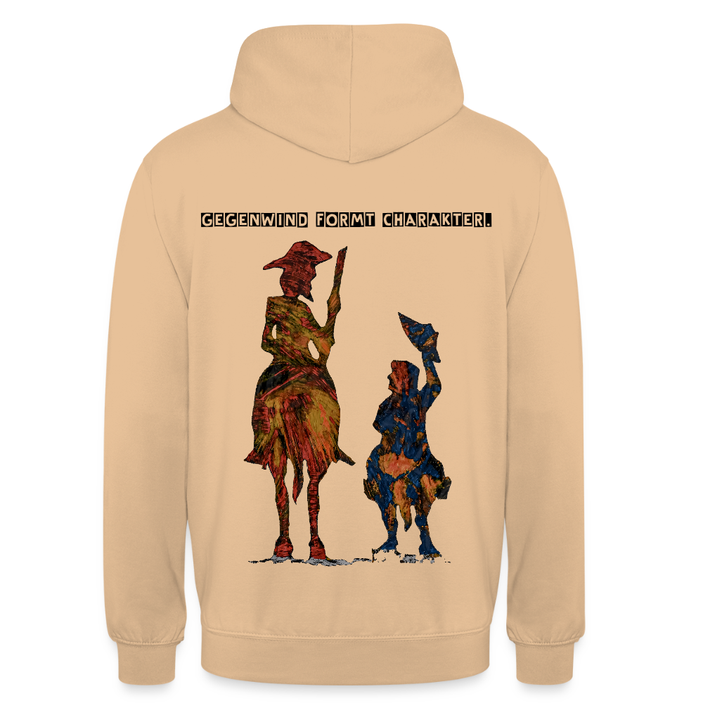 Unisex Hoodie Don Quixote Backprint - Pfirsich