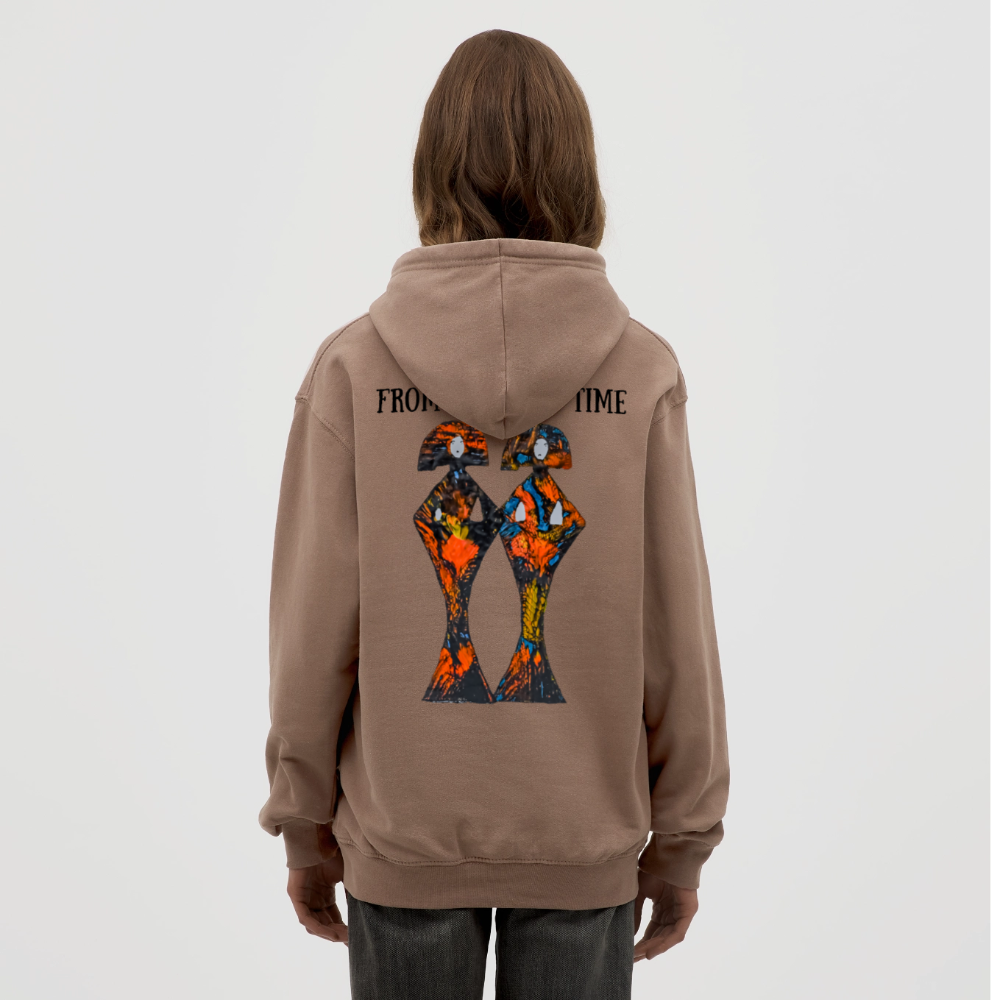 Unisex Hoodie Geishas Backprint - Mokka
