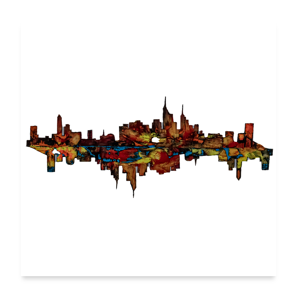 Poster Skyline V.6 - Weiß