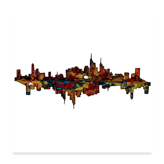 Poster Skyline V.6 - Weiß