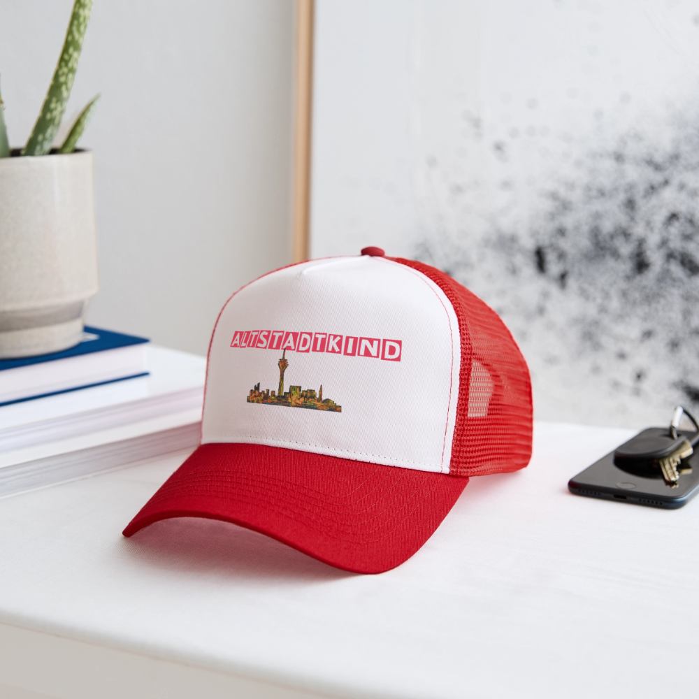 Trucker Cap - Weiß/Rot