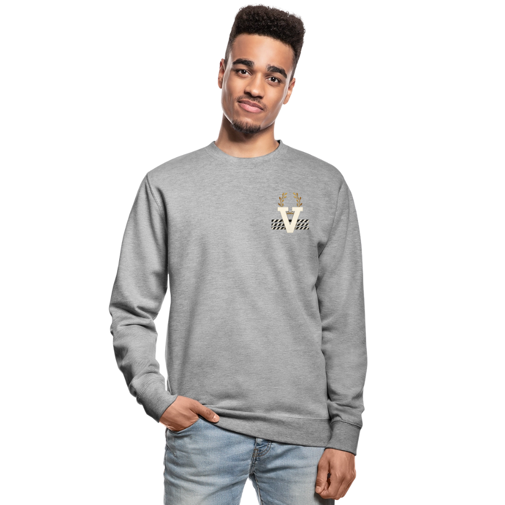 Unisex Pulli Angel Backprint - Weißgrau meliert