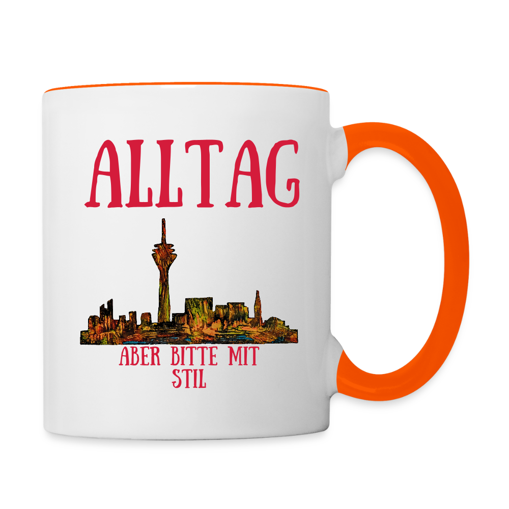 Tasse - Weiß/Orange