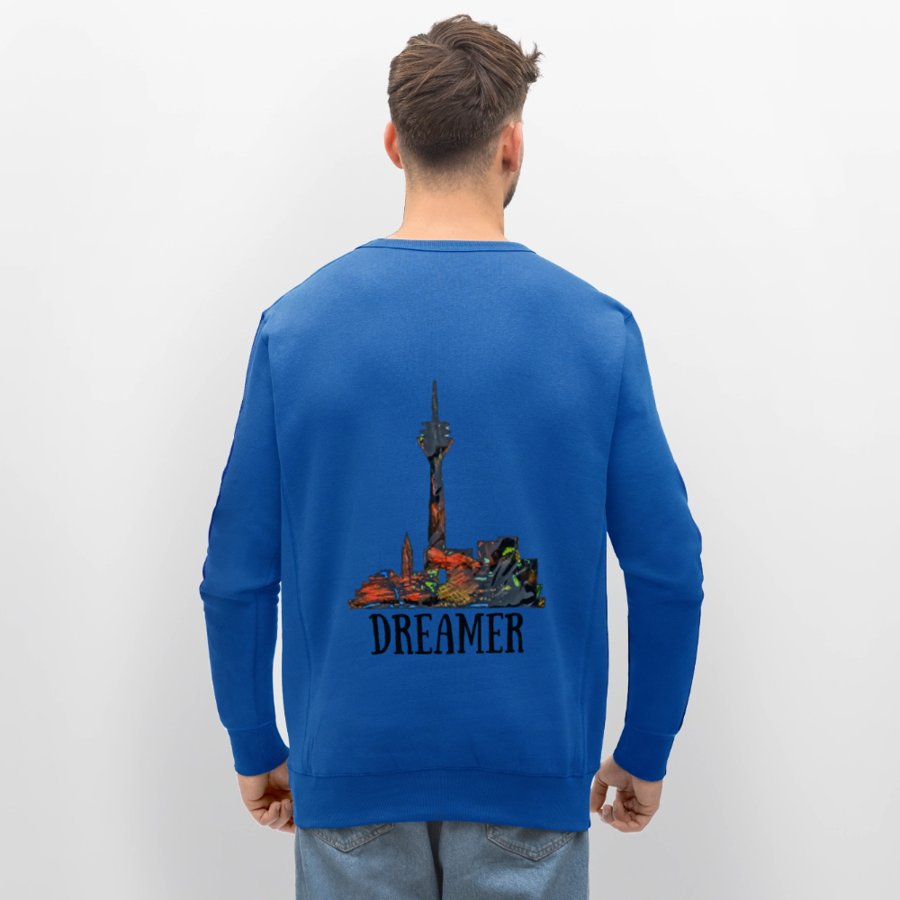 Unisex Bio Pulli Düsseldorferskyline Backprint - Königsblau