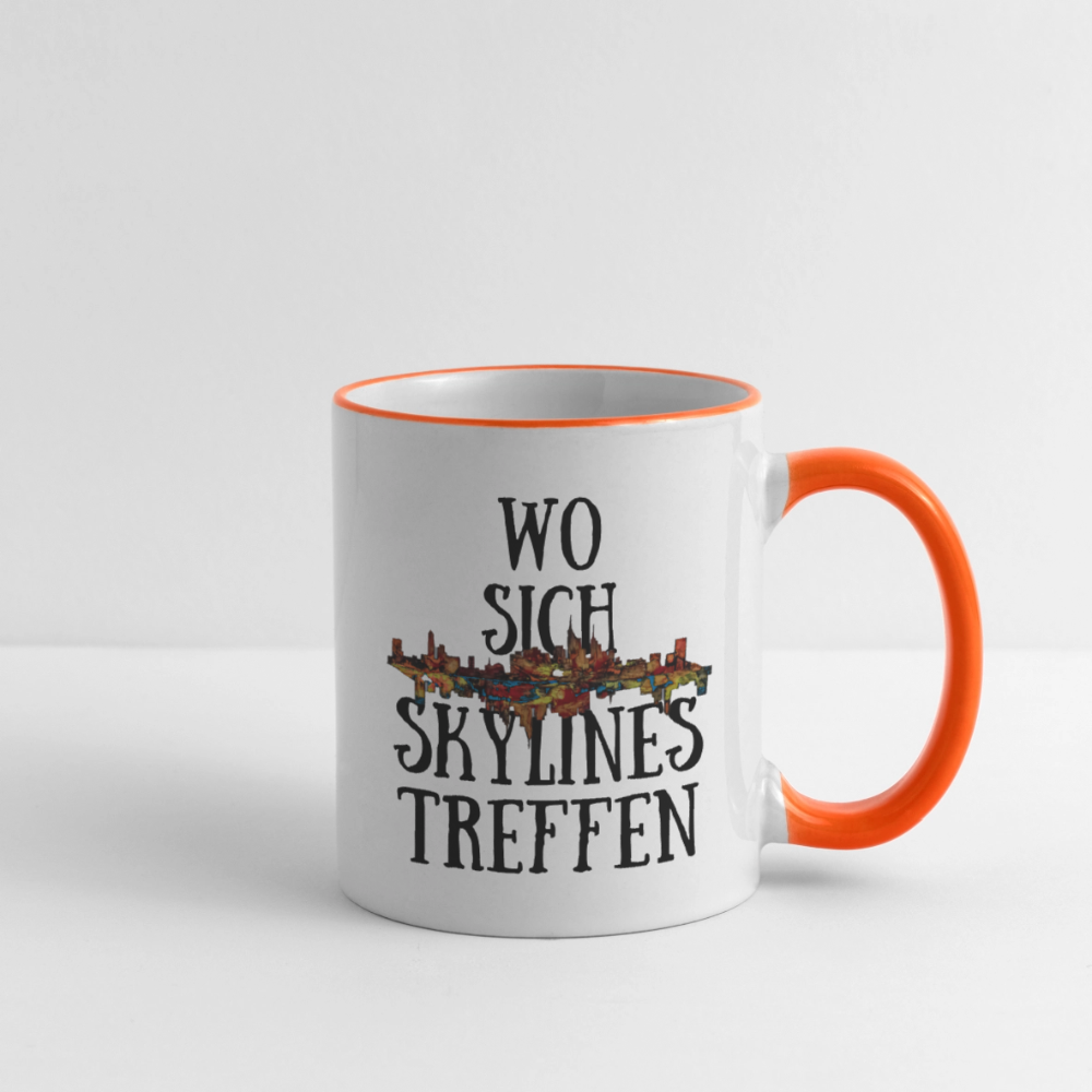 Tasse - Weiß/Orange