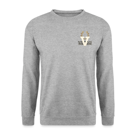 Unisex Pulli Class Backprint - Weißgrau meliert