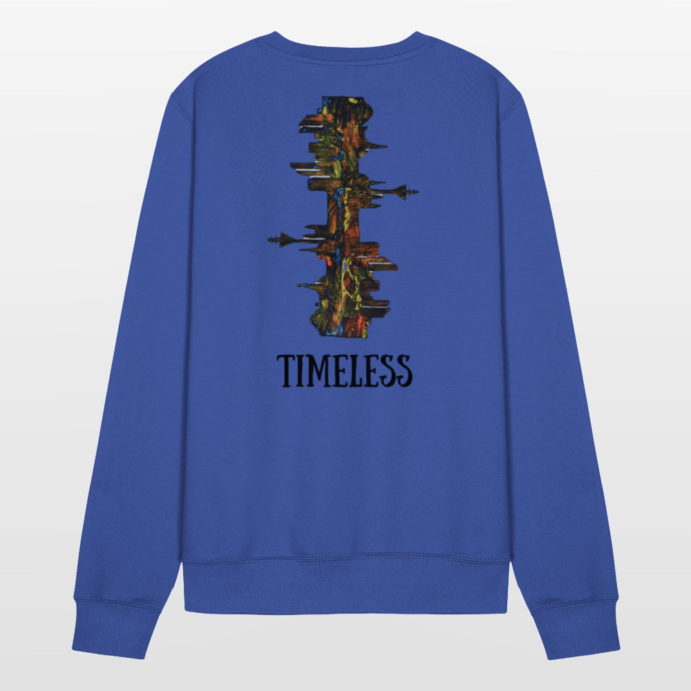 Unisex Pulli Düsseldorfer Skyline Backprint - Royalblau