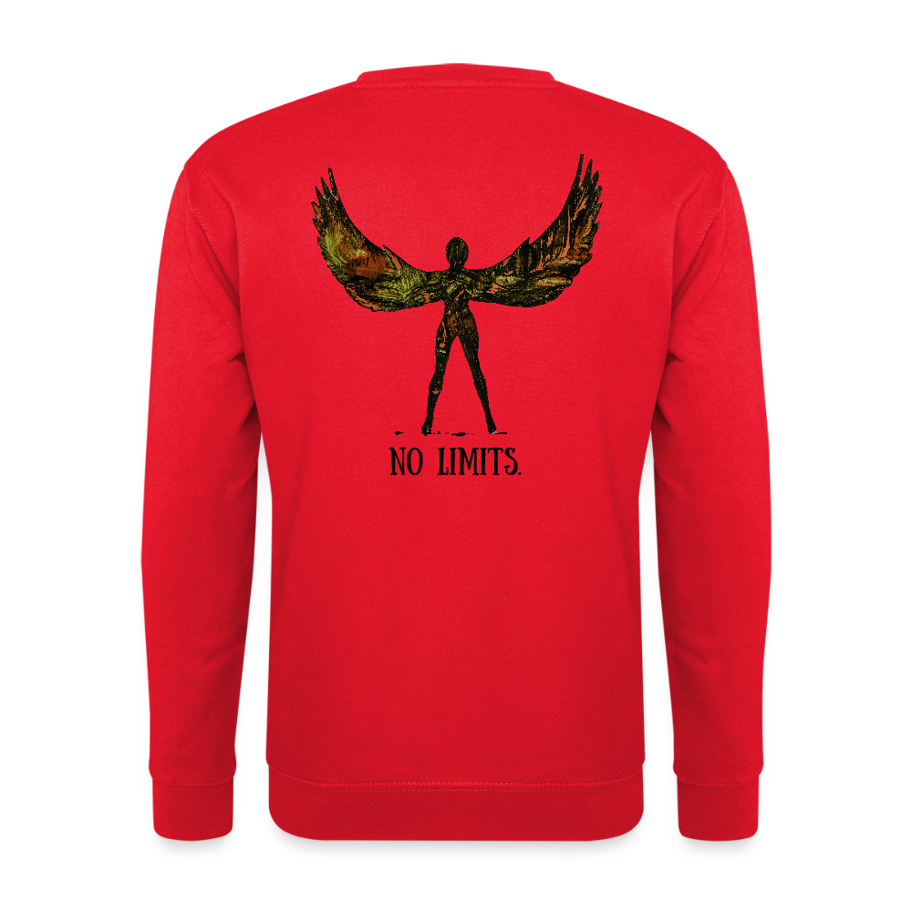 Unisex Pulli Angel Backprint - Rot