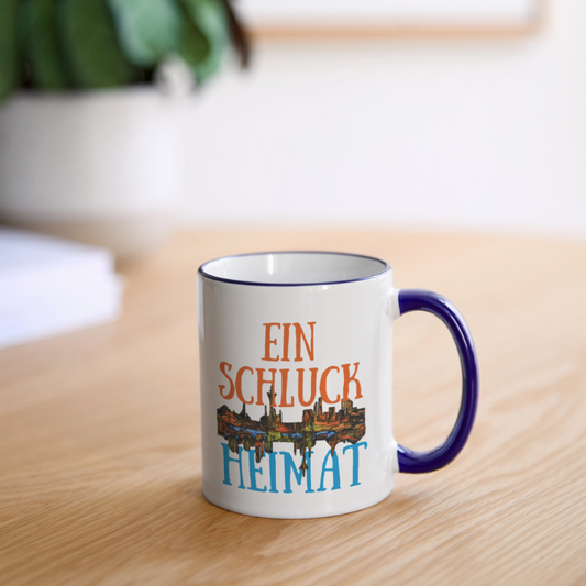 Tasse - Weiß/Kobaltblau