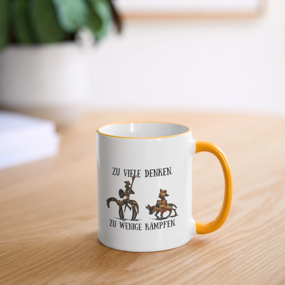 Tasse - Weiß/Gelb
