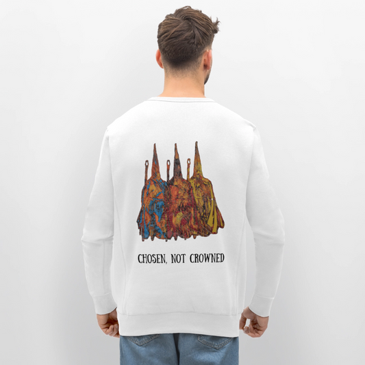 Unisex Bio Pulli Nazzarener Backprint - Weiß