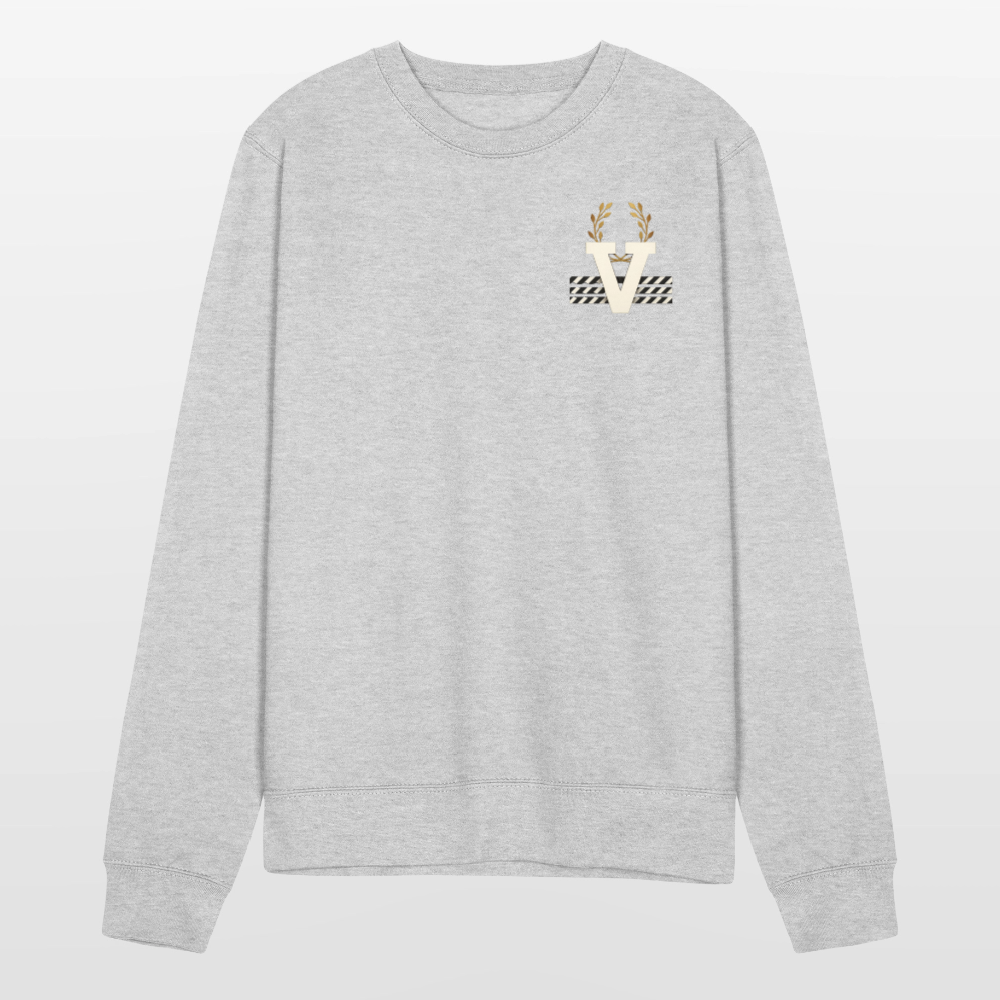 Unisex Pulli Don Quixote Backprint - Weißgrau meliert