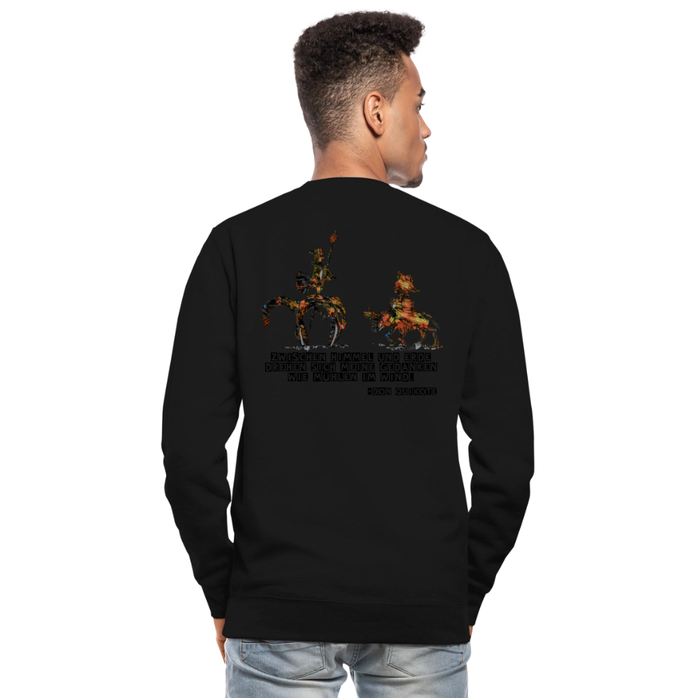 Unisex Pulli Don Quixote Backprint - Schwarz