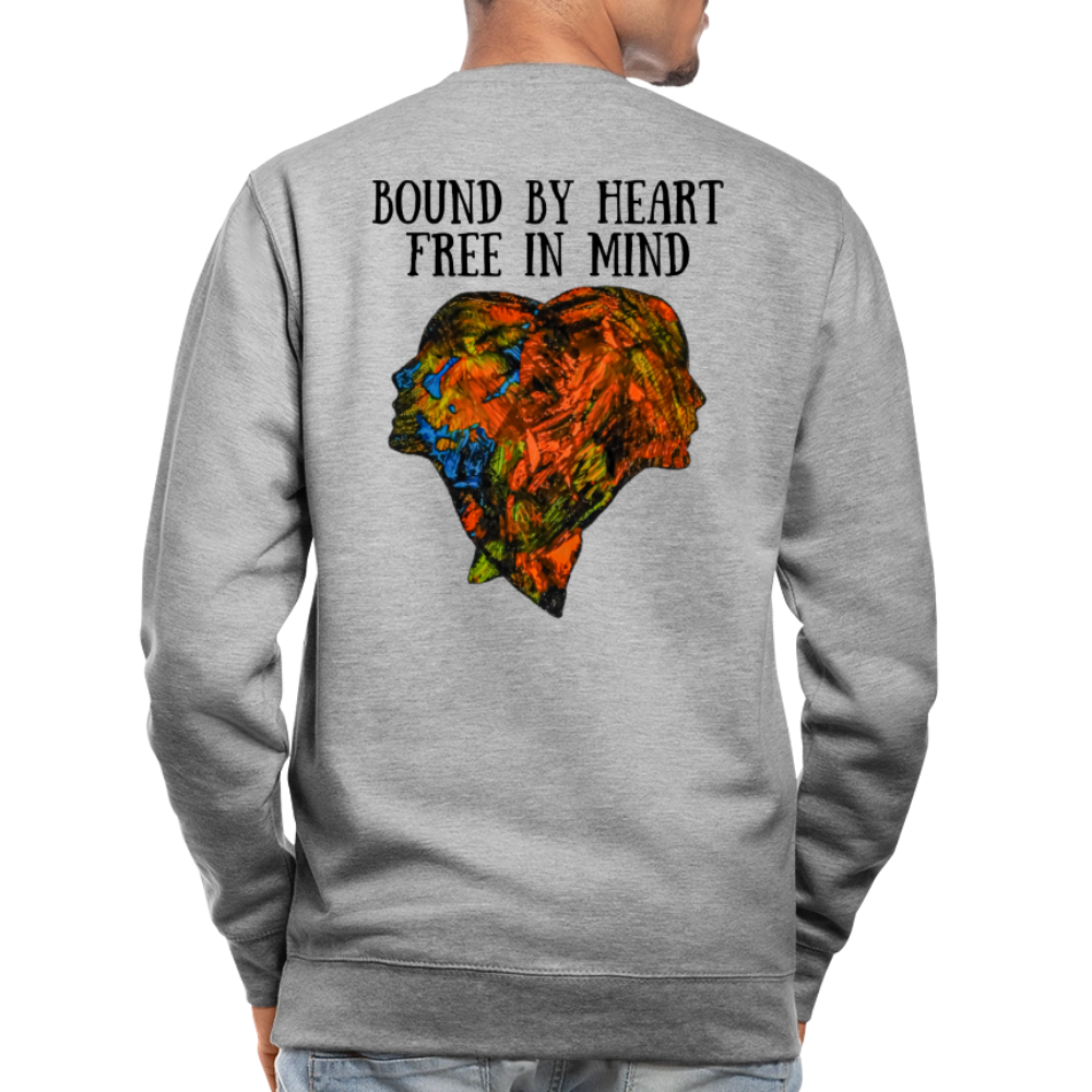 Unisex Pulli Espejo Backprint - Weißgrau meliert