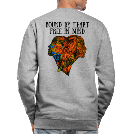 Unisex Pulli Espejo Backprint - Weißgrau meliert