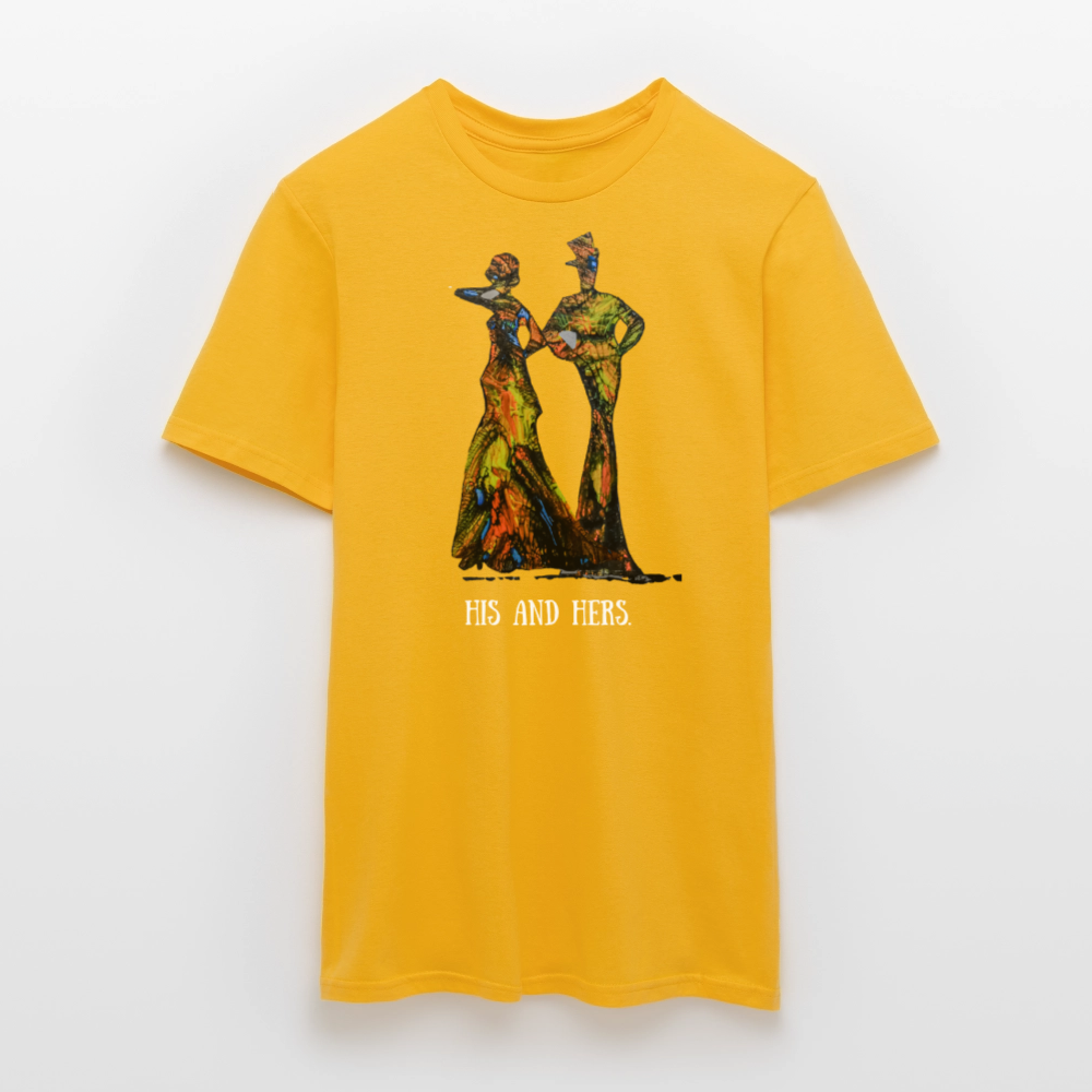 Männer T-Shirt Zylinder und Stella - Gelb