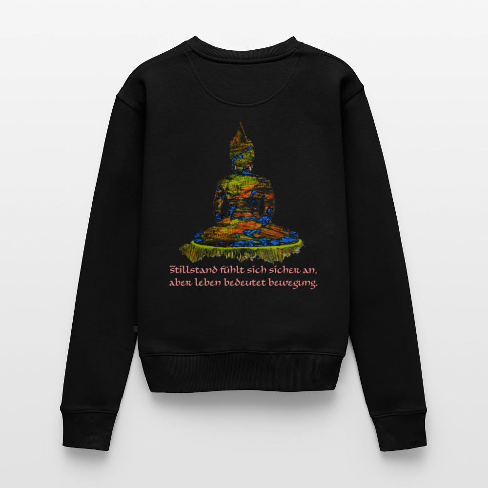 Frauen Pulli Buddha Backprint - Schwarz