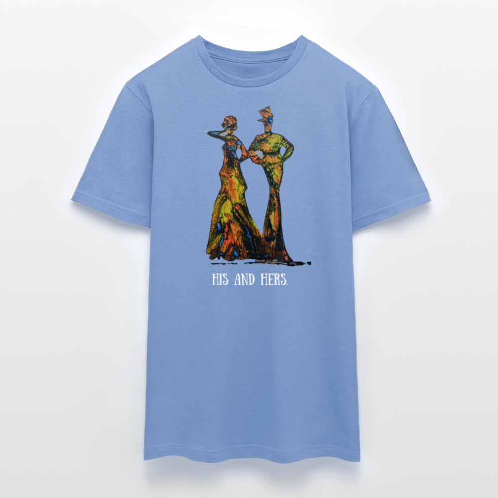 Männer T-Shirt Zylinder und Stella - carolina blue