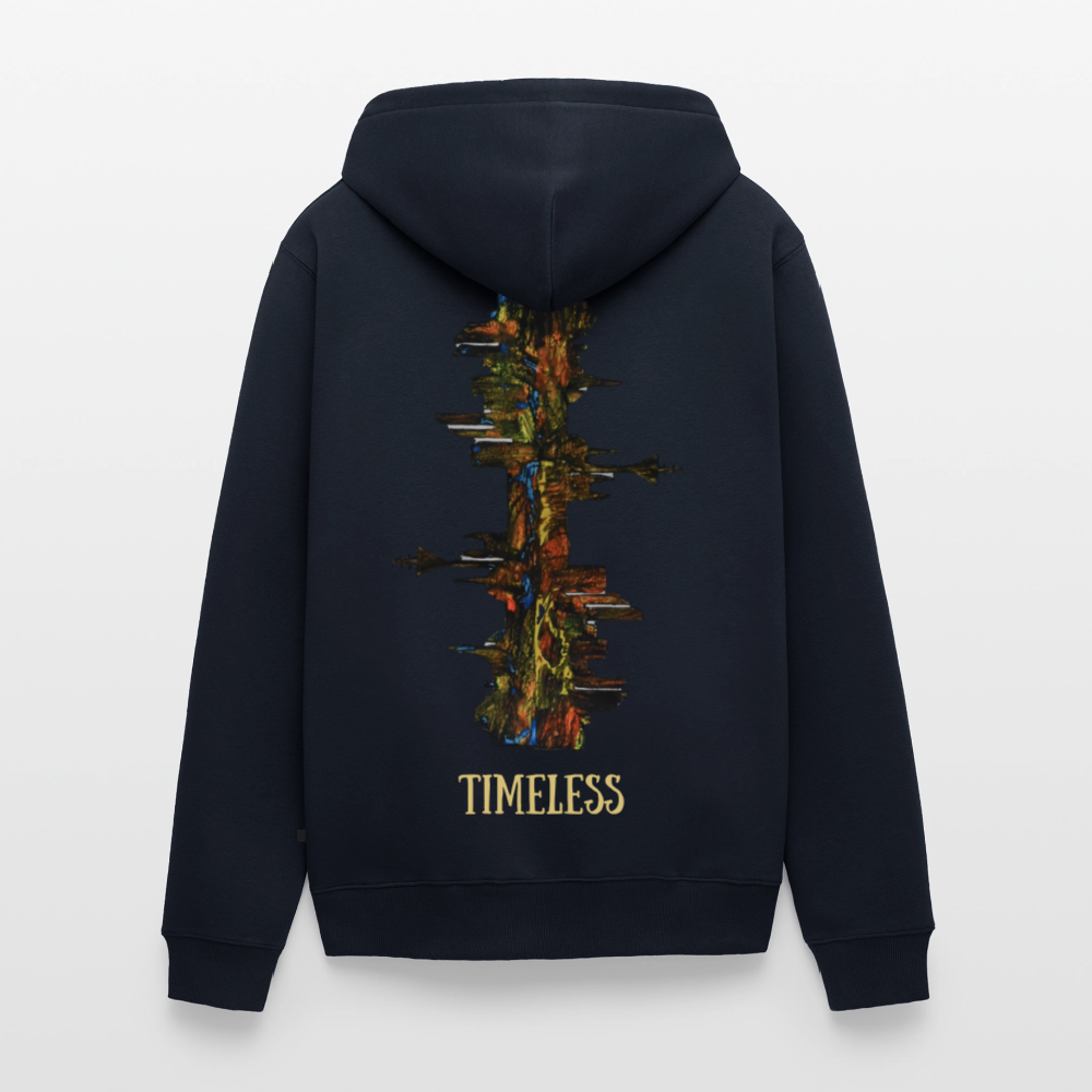 Männer Kapuzenjacke Düsseldorfer Skyline Backprint - Navy