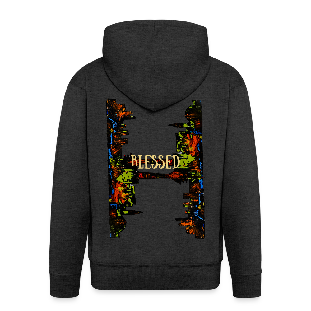 Männer Kapuzenjacke Düsseldorfer Skyline Backprint - Anthrazit