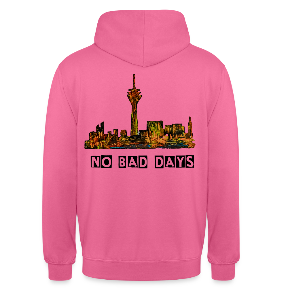 Unisex Hoodie Düsseldorfer Skyline Backprint - Pink