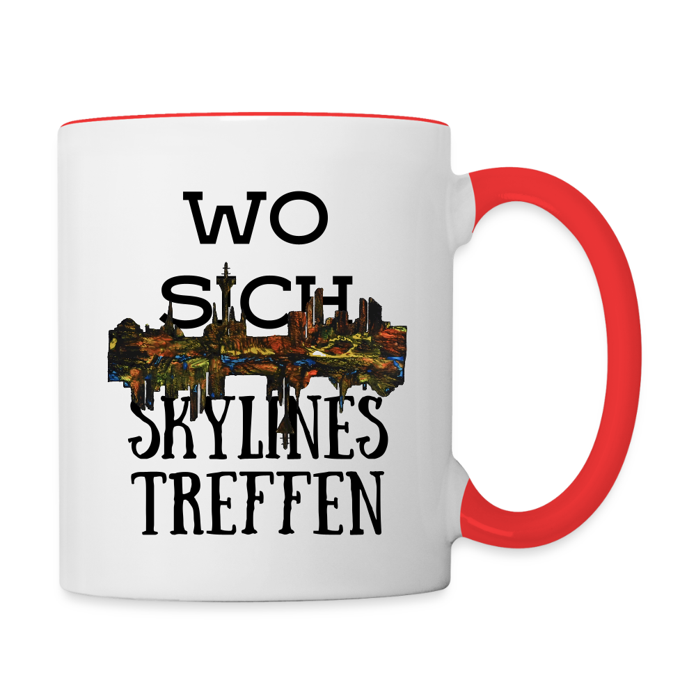 Tasse - Weiß/Rot