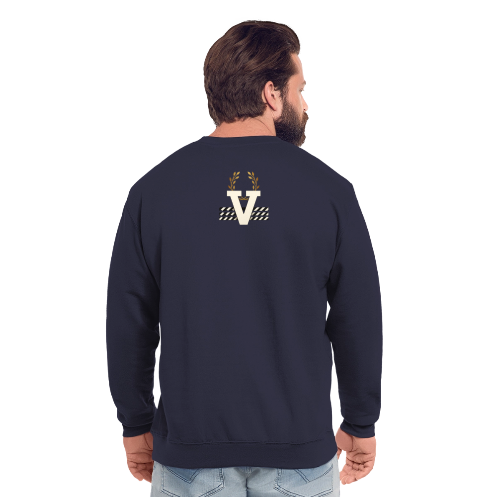 Unisex Pulli Frankfurter Skyline Backprint - Navy