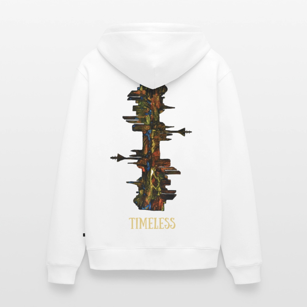 Männer Kapuzenjacke Düsseldorfer Skyline Backprint - Weiß