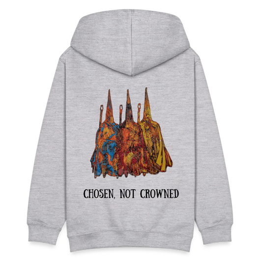 Teenager Hoodie Nazzarener Backprint - Hellgrau meliert