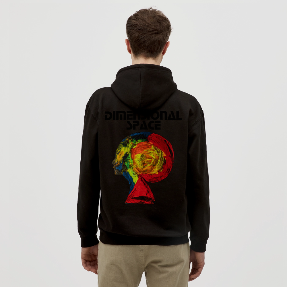 Unisex Hoodie Gaia Backprint - Schwarz