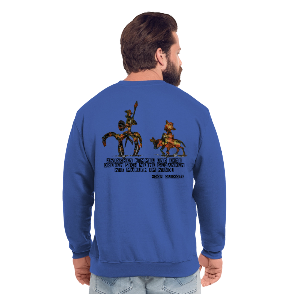 Unisex Pulli Don Quixote Backprint - Royalblau