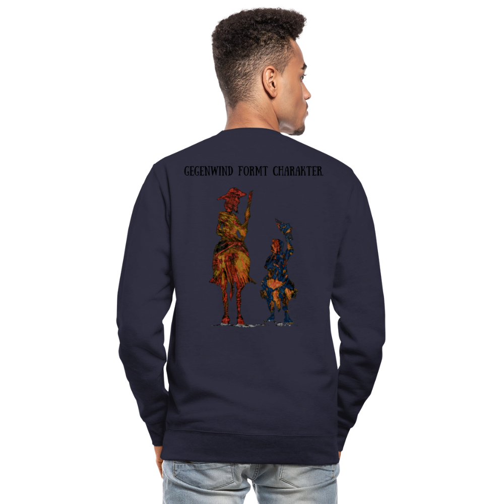 Unisex Pulli Don Quixote Backprint - Navy