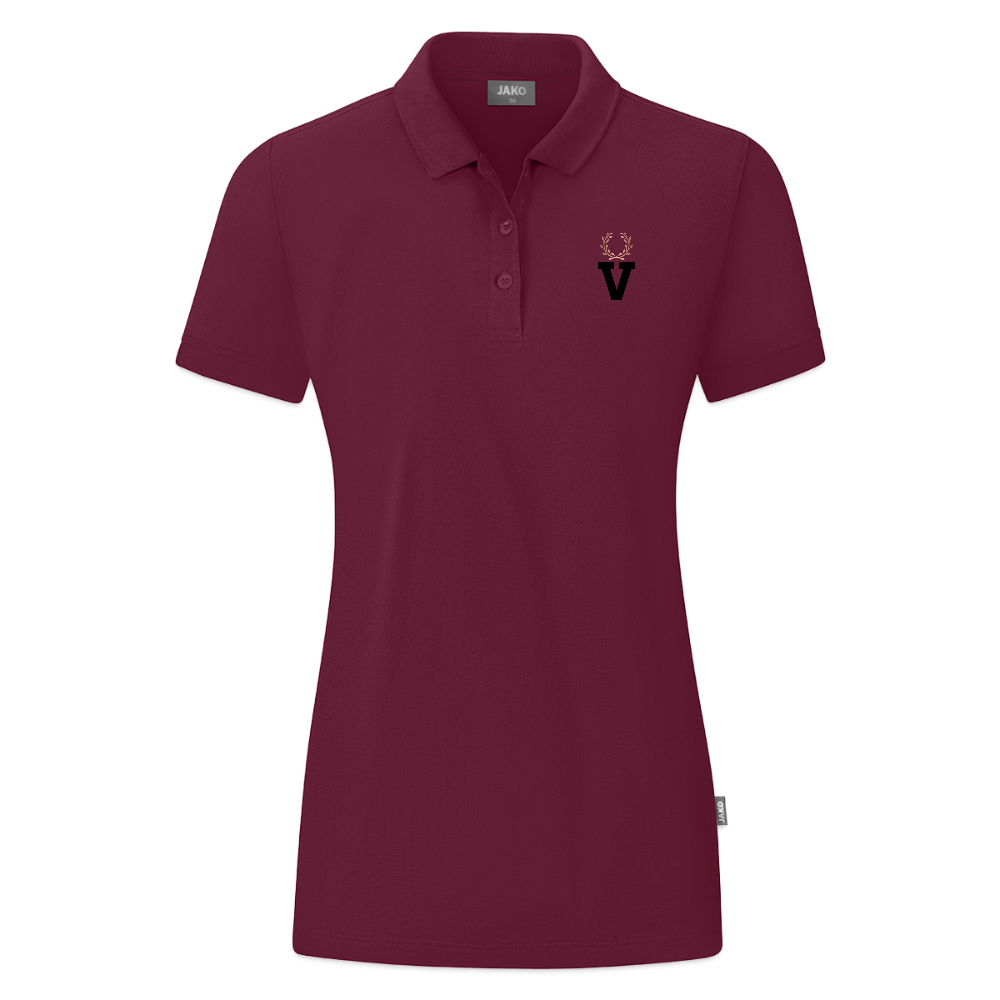 JAKO Frauen Polo Organic - Weinrot