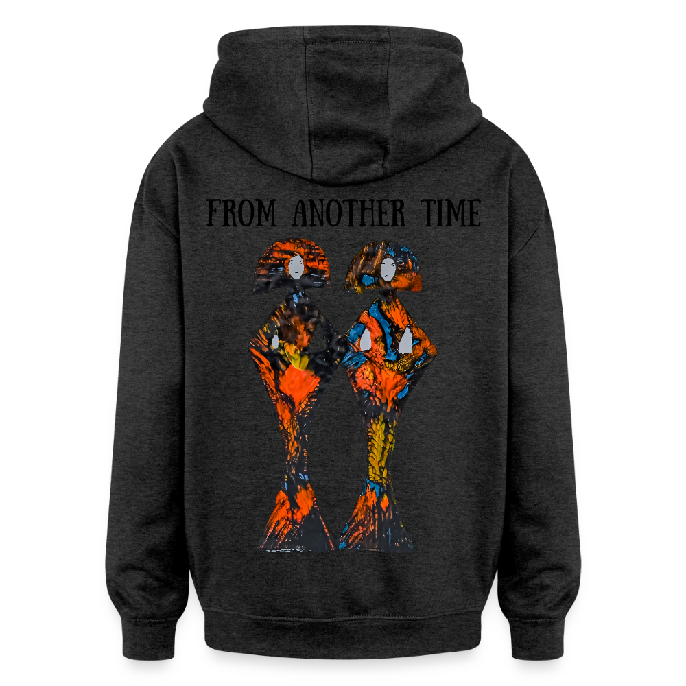 Oversized Unisex Hoodie Geishas Backprint - Anthrazit