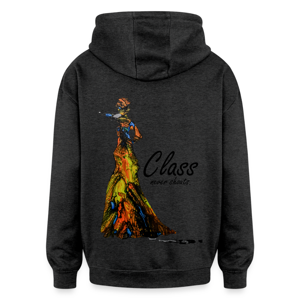 Oversized Unisex Hoodie Class Backprint - Anthrazit