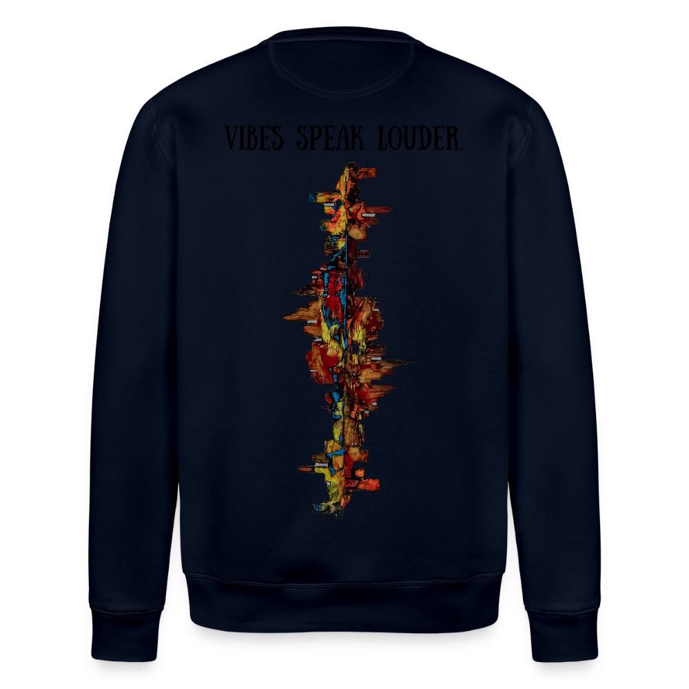 Unisex Bio Pulli Frankfurter Skyline Backprint - Navy