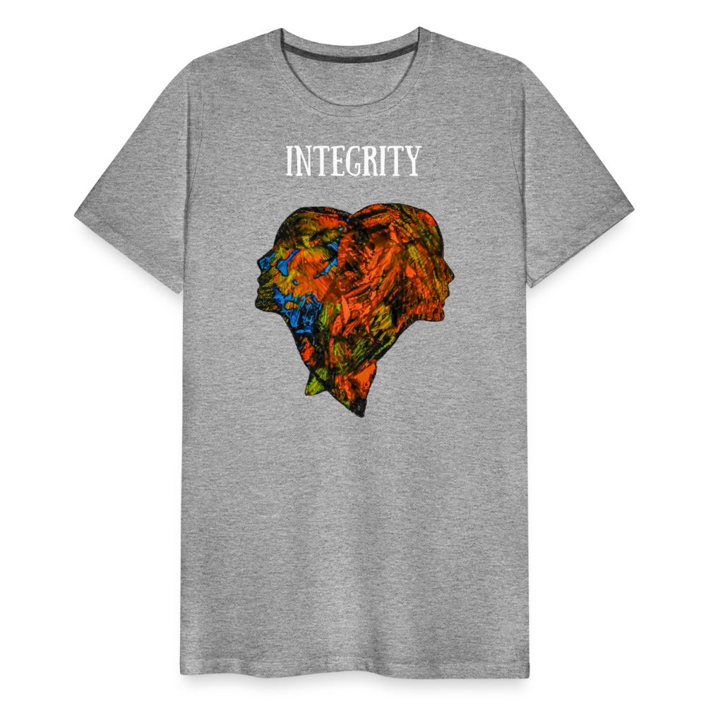 Männer Premium T-Shirt Espejo - Grau meliert