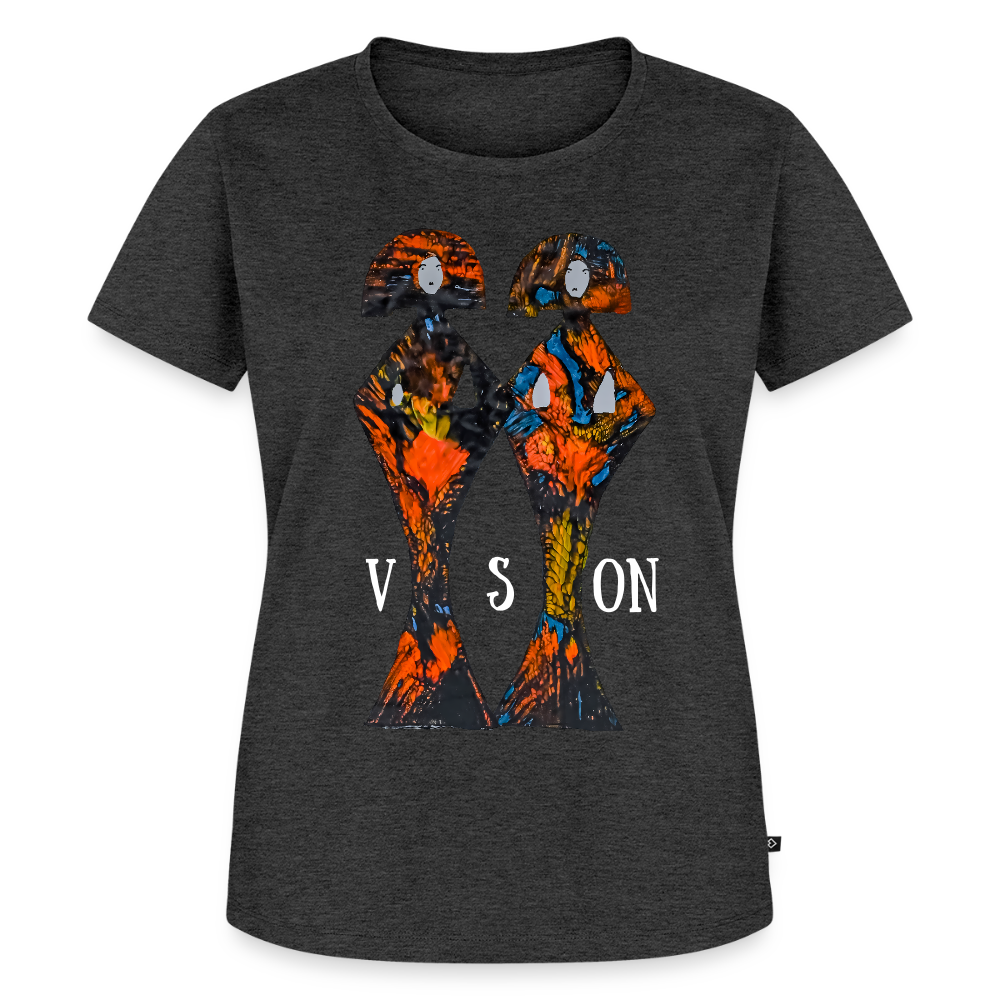 Frauen Premium T-Shirt Geishas - Anthrazit meliert