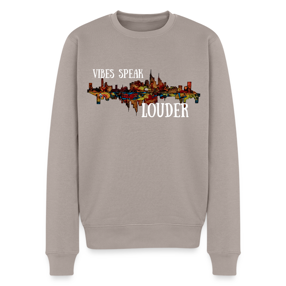 Männer Pulli Frankfurter Skyline Backprint - Taupe