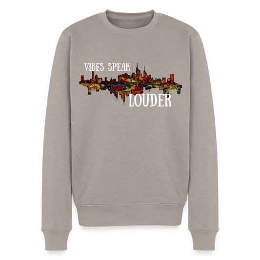 Männer Pulli Frankfurter Skyline Backprint - Taupe