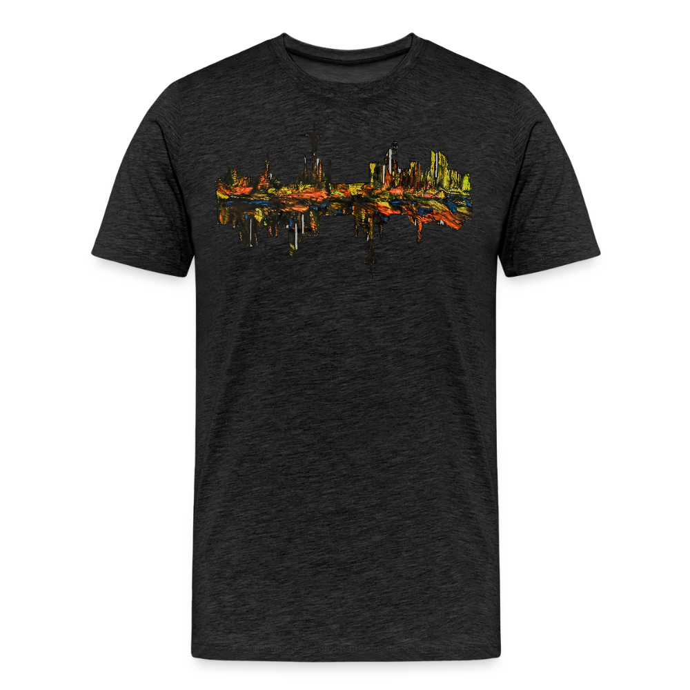 Männer Premium T-Shirt Düsseldorfer Skyline V.3 - Anthrazit