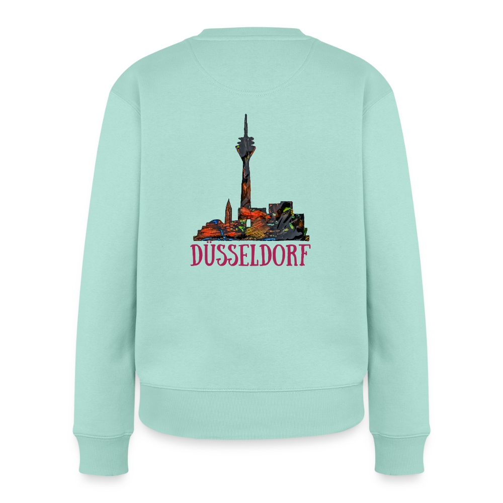 Frauen Pulli Düsseldorferskyline Backprint - Mint 