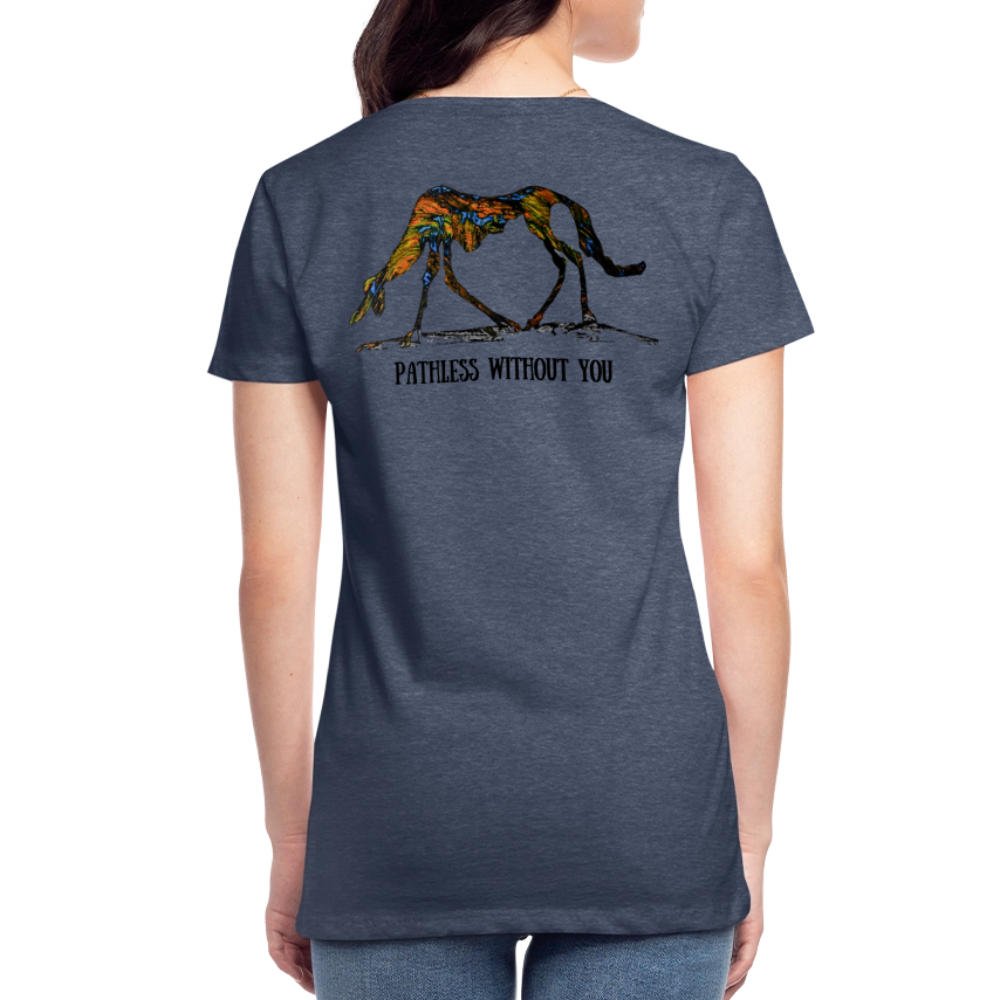 Women Premium T-Shirt Lucy - Blau meliert