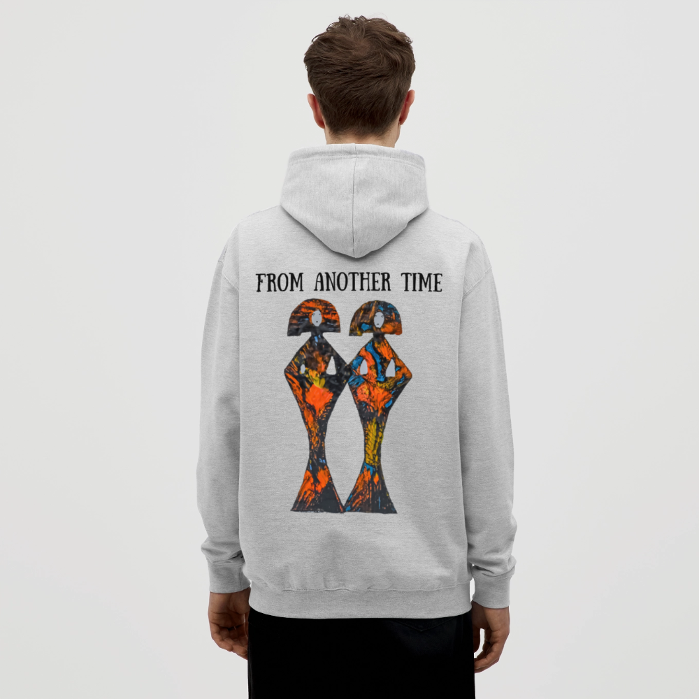 Unisex Hoodie Geishas Backprint - Hellgrau meliert