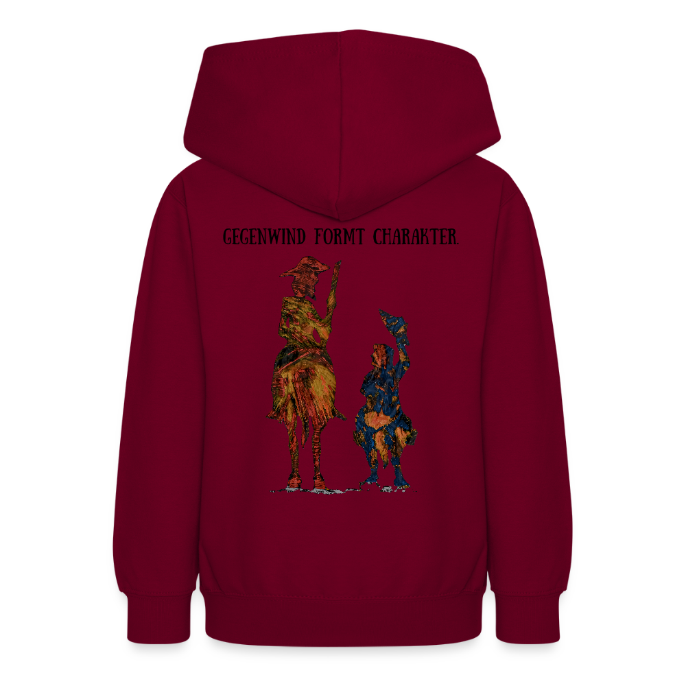 Teenager Hoodie Don Quixote Backprint - Bordeaux