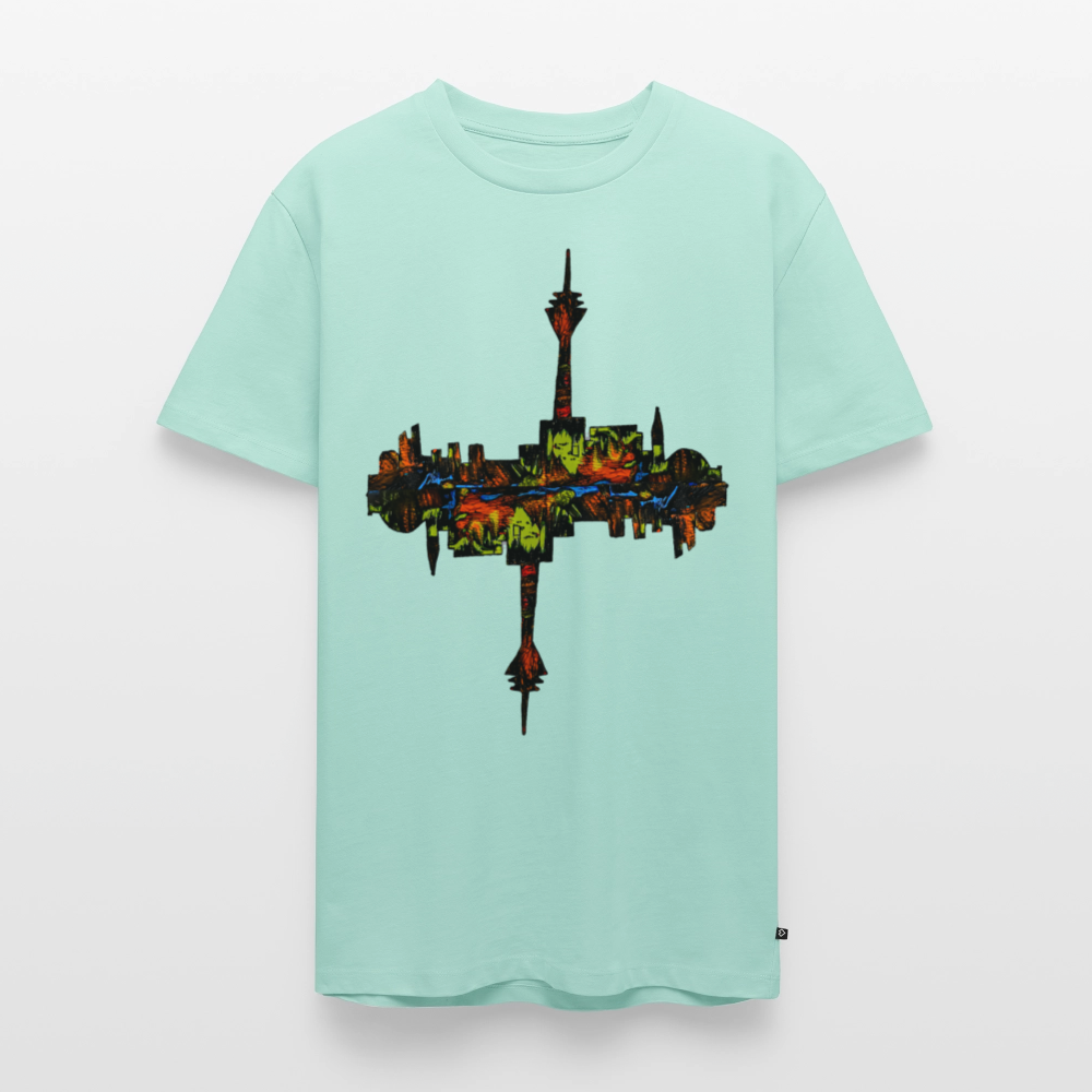 Männer Premium T-Shirt Düsseldorfer Skyline V.7 - Mint 