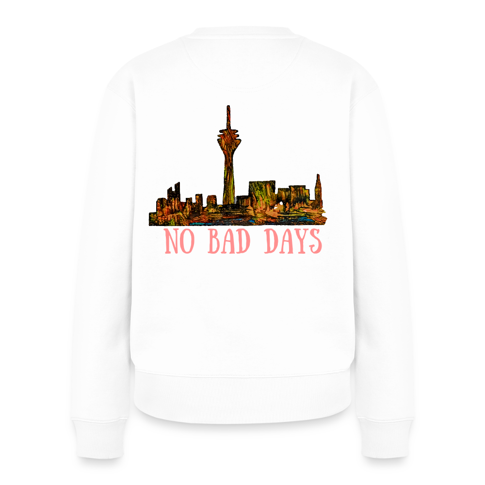 Frauen Pulli Düsseldorfer Skyline Backprint - Weiß