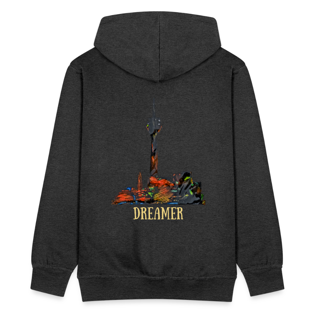 Männer Kapuzenjacke Düsseldorferskyline Backprint - Anthrazit