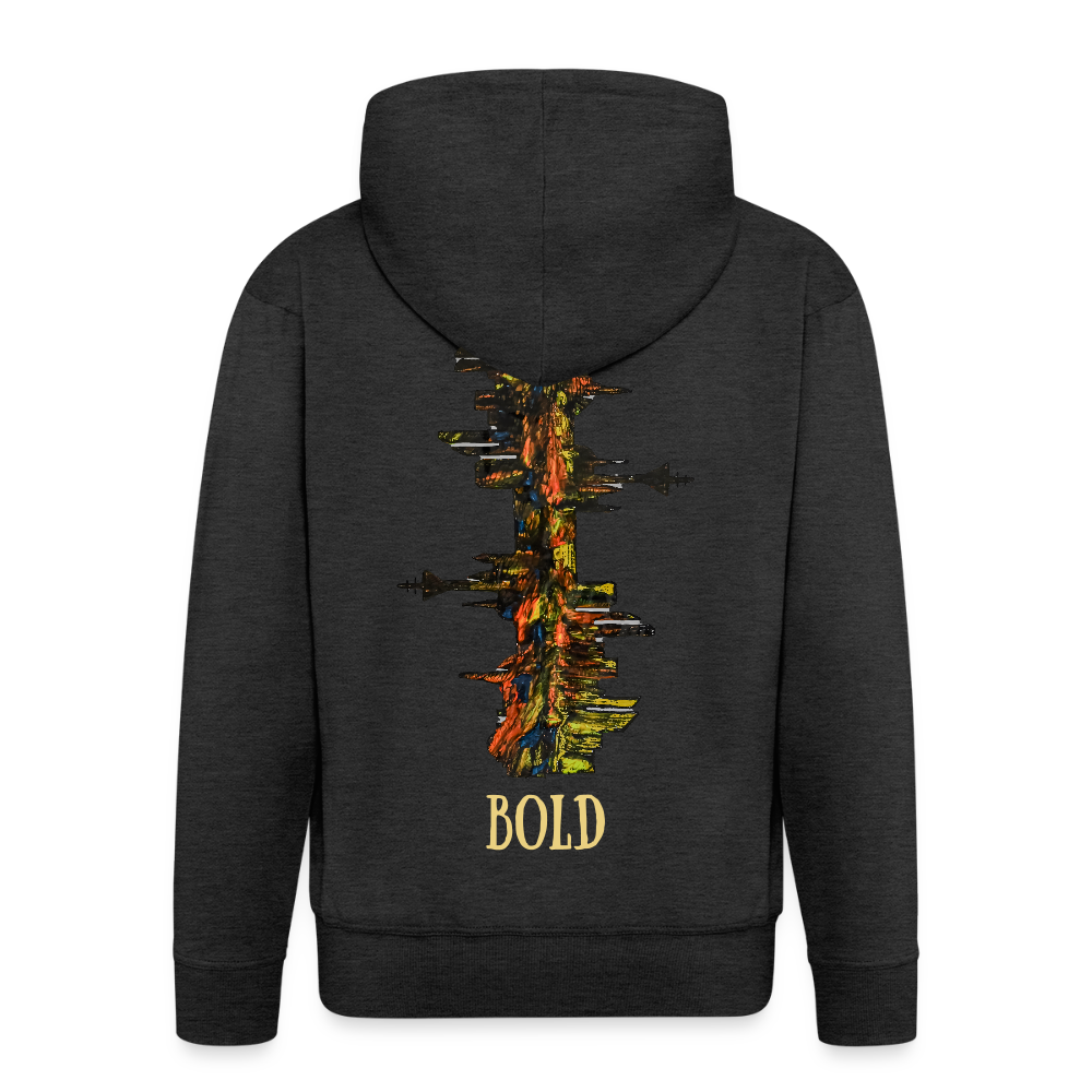 Männer Kapuzenjacke Düsseldorfer Skyline Backprint - Anthrazit